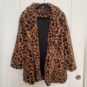 leopard print faux fur coat from love tree